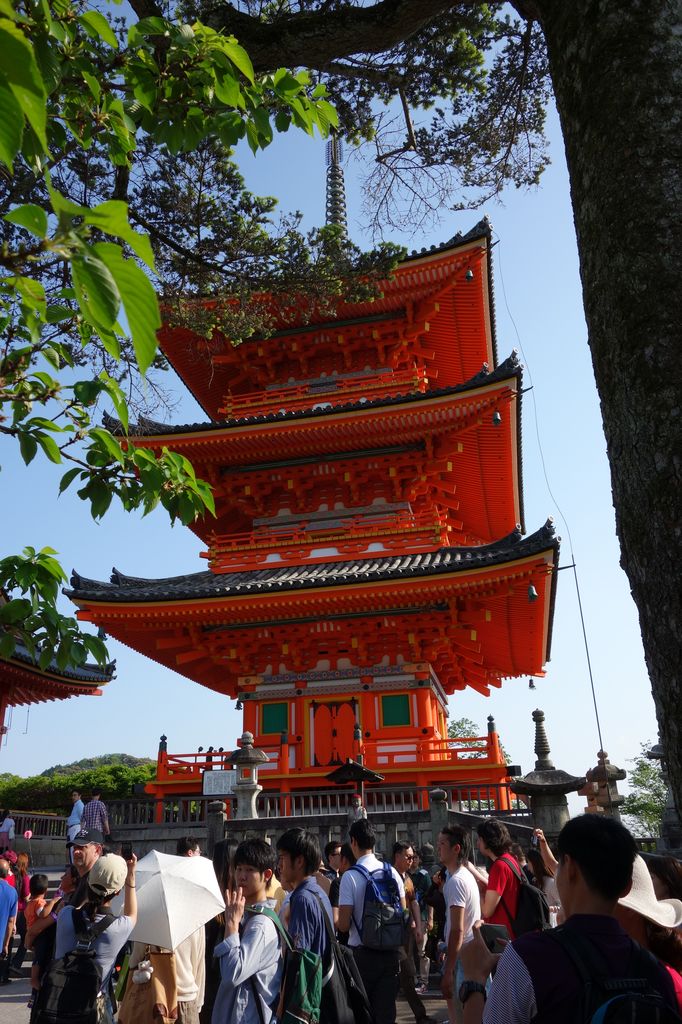 Třípatrová pagoda u chrámu Kiyomizu-dera