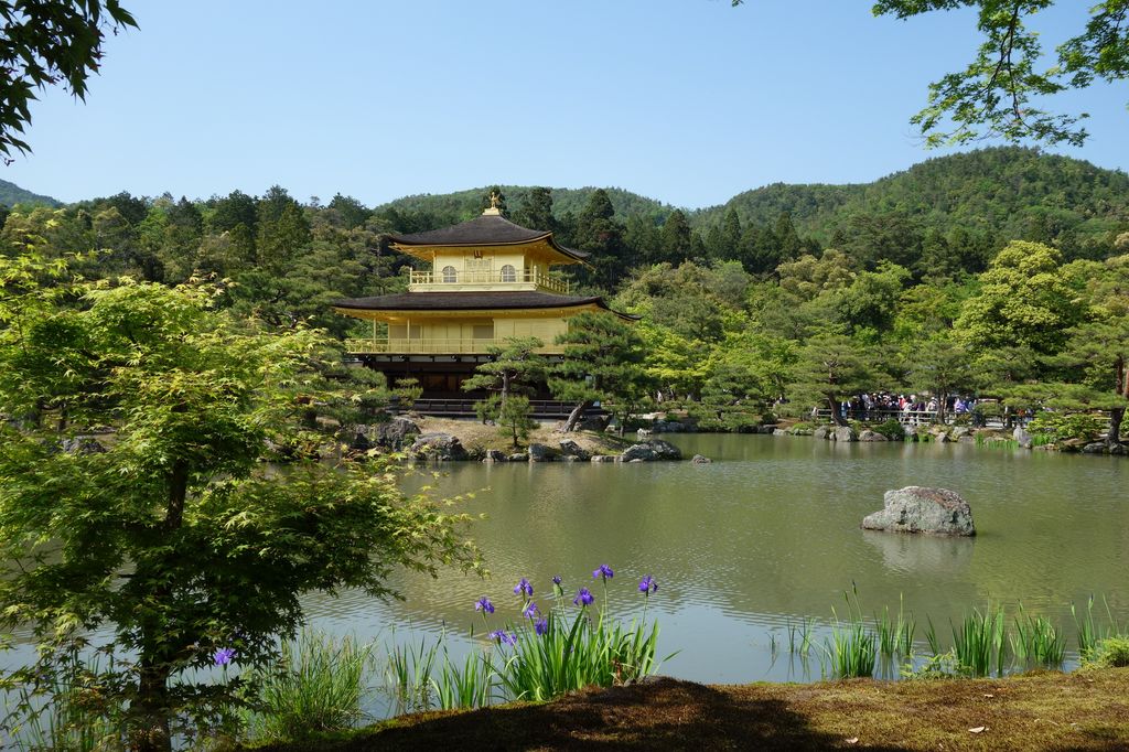 Zlatý pavilon (Kinkaku-dži), asi nejslavnější monument v Kyotu